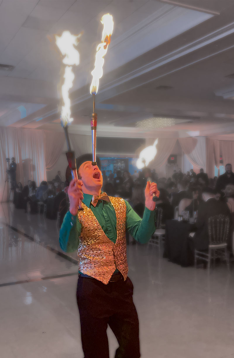 Fire Performer at a Wedding